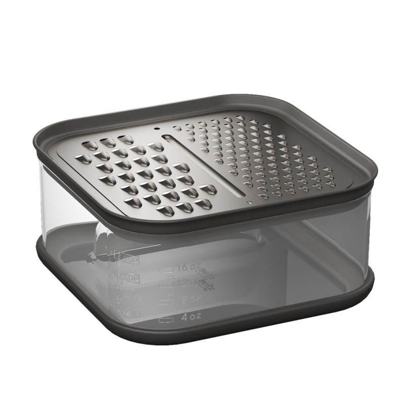 Prepara deliciosos platos con el Rallador de Queso de Acero Inoxidable de la marca 5FIVE. En color gris, este rallador combina p