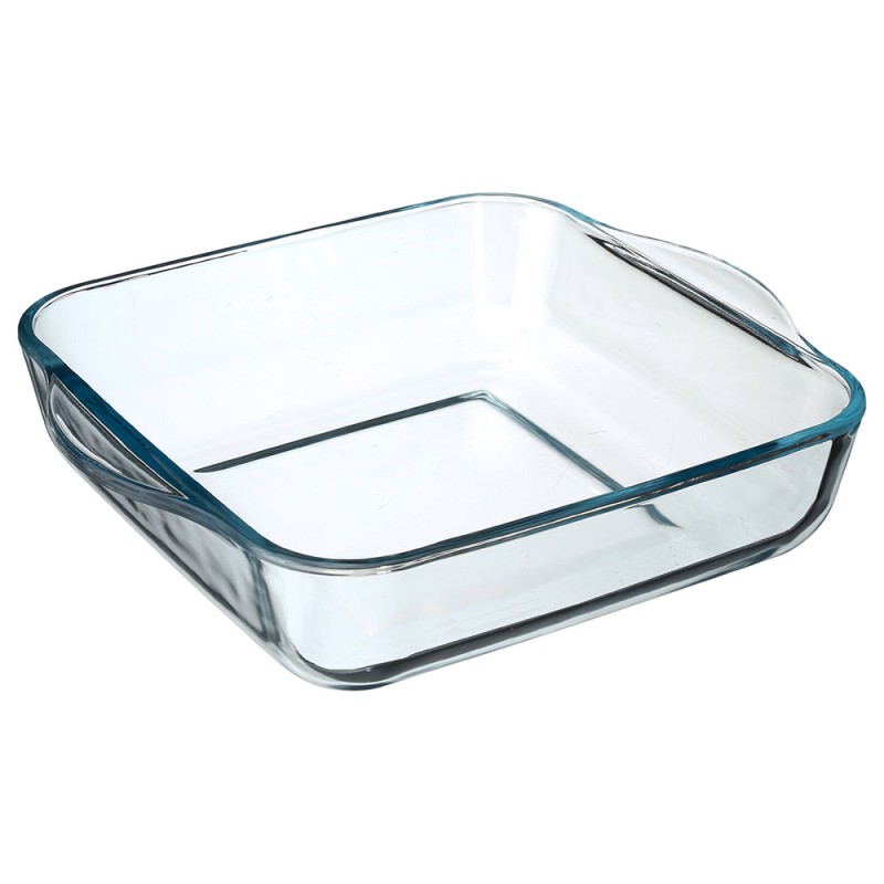 El refractario cuadrado de 22 cm es ideal para hornear, cocinar y servir directamente en la mesa. Su diseño resistente soporta a