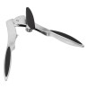 El abrelatas silver pro, diseñado para abrir latas de manera rápida y fácil. Su estructura resistente y ergonómica garantiza un 