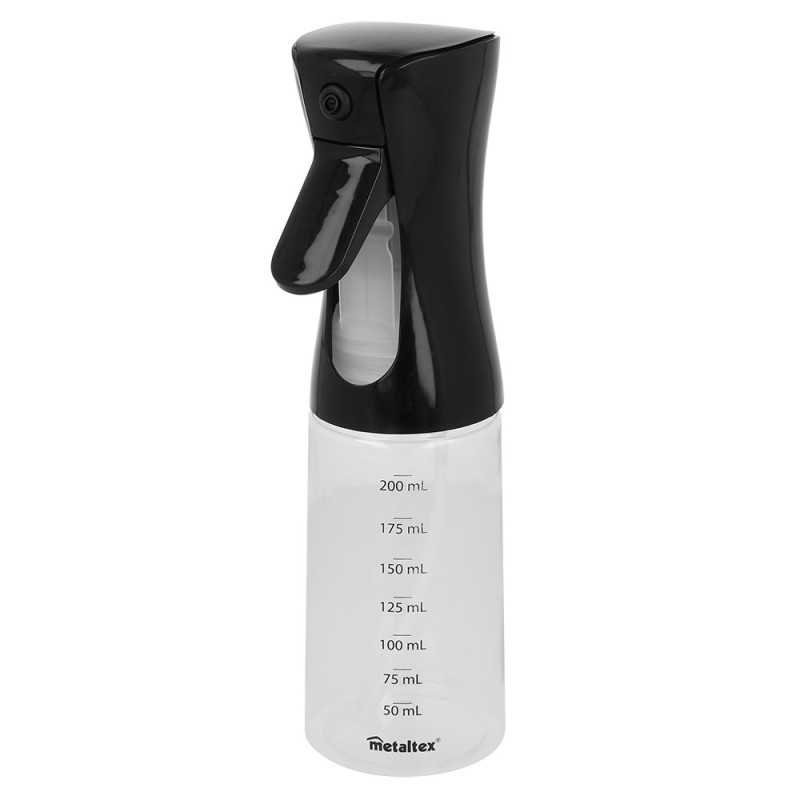 Atomizador de aceite de 200 ml, ideal para una aplicación uniforme y sin goteo de aceite u otros condimentos. Su diseño práctico