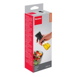 Atomizador de aceite de 200 ml, ideal para una aplicación uniforme y sin goteo de aceite u otros condimentos. Su diseño práctico