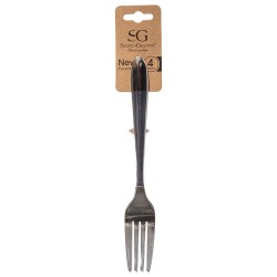 Añade elegancia a tu mesa con el juego de 4 tenedores Nevis de acero inoxidable de la marca Secret de Gourmet. Estos duraderos t