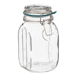 El frasco de vidrio 1l 5five, ideal para almacenar alimentos y conservar su frescura. Su diseño resistente y transparente permit