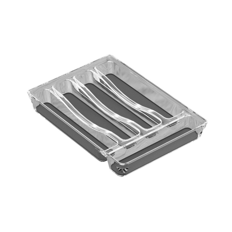Organiza tus utensilios de manera práctica con este porta cubiertos de 5 divisiones, ideal para mantener ordenado tu cajón de co