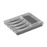 Mantén tu cocina organizada con este práctico porta cubiertos de 6 divisiones, ideal para clasificar cucharas, tenedores, cuchil