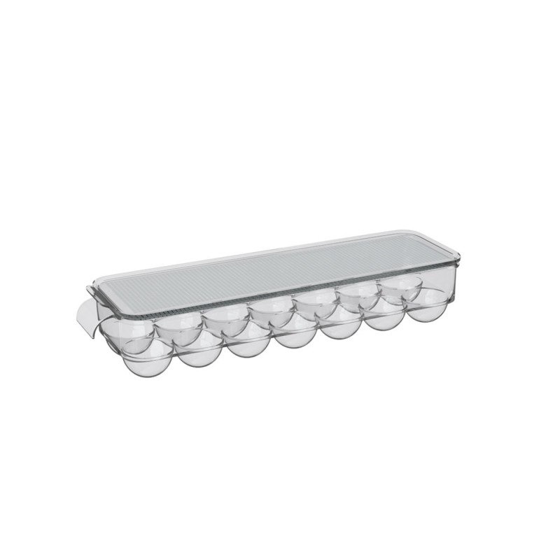 Mantén tus huevos frescos y seguros con este práctico organizador de 12 cavidades. Ideal para el refrigerador o la despensa, su 