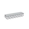 Mantén tus huevos frescos y seguros con este práctico organizador de 12 cavidades. Ideal para el refrigerador o la despensa, su 