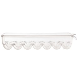 Mantén tus huevos frescos y seguros con este práctico organizador de 12 cavidades. Ideal para el refrigerador o la despensa, su 
