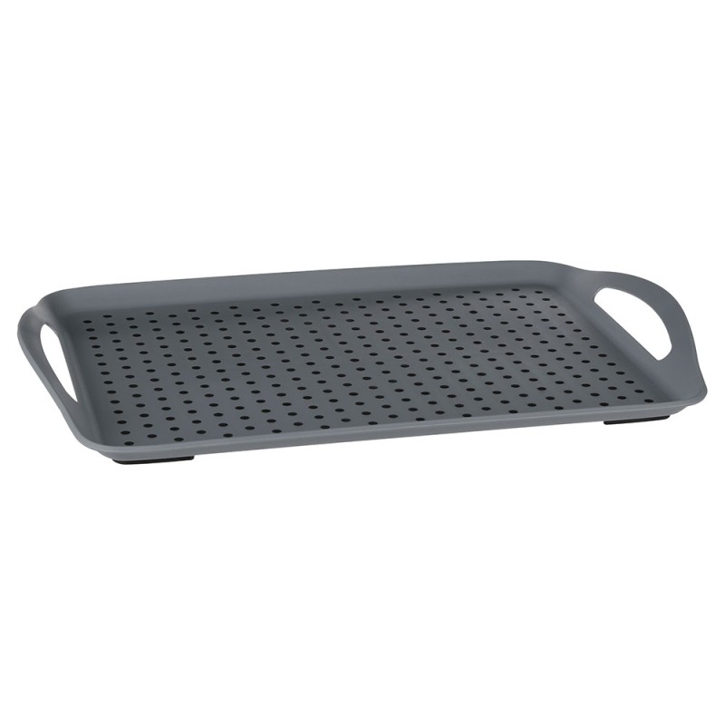 Organiza y protege tu espacio con la Charola Antideslizante 5FIVE. Fabricada en polipropileno resistente en un discreto color gr