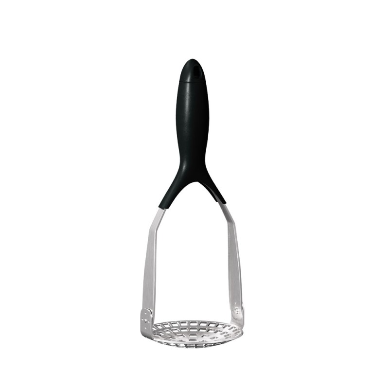Machacador de papas plegable, práctico y compacto para preparar puré con facilidad. Su diseño plegable ahorra espacio y su mango