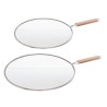 El set de 2 tapas anti salpicaduras de 25 cm y 28 cm, ideales para mantener la cocina limpia mientras cocinas. Su diseño permite