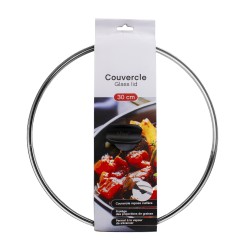 Tapa para cacerola de 30 cm, fabricada con materiales resistentes al calor. Diseño ajustado para conservar el calor y los sabore