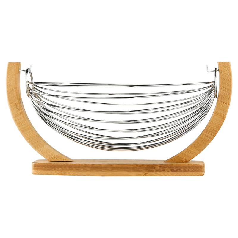 Añade un toque de elegancia y funcionalidad a tu cocina con el Frutero Balancín con Base Bambú de la marca 5FIVE. Este frutero, 
