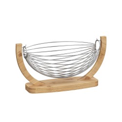 Añade un toque de elegancia y funcionalidad a tu cocina con el Frutero Balancín con Base Bambú de la marca 5FIVE. Este frutero, 