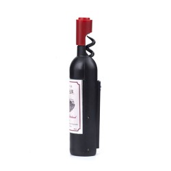 Esta mini botella de vino práctico te ayuda a abrir los de tamaño completo. El abrebotellas se abre para revelar un sacacorchos.