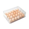Huevera para 24 huevos, ideal para conservalos en un mismo liugar, con tapa, apilable, su material es resistente y fácil de limp