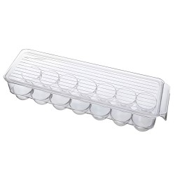 Huevera para 12 huevos, ideales para almacenar y proteger, de plástico resistente, con tapa, apilable y fácil de limpiar.