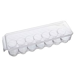 Huevera para 12 huevos, ideales para almacenar y proteger, de plástico resistente, con tapa, apilable y fácil de limpiar.