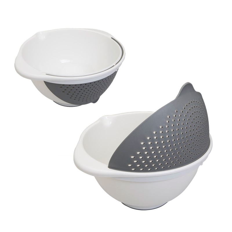 Bowl escurridor práctico y versátil, ideal para lavar y escurrir frutas, verduras o pasta con facilidad. Su diseño funcional per