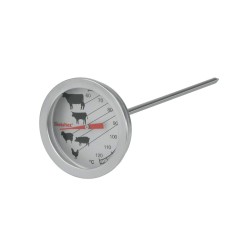 Termómetro aguja diseñado para medir con precisión la temperatura interna de carnes y aves, asegurando una cocción perfecta. Mid