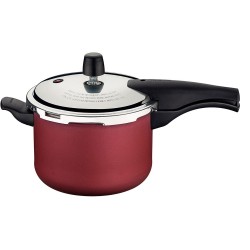 La olla de presión Tramontina Vancouver en aluminio con revestimiento interno y externo antiadherente Starflon Max rojo de 20 ce
