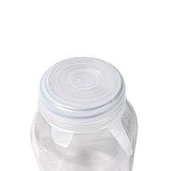 Paquete de 6 tapas de silicona reutilizables, ideales para conservar la frescura de tus alimentos. Su diseño flexible y hermétic