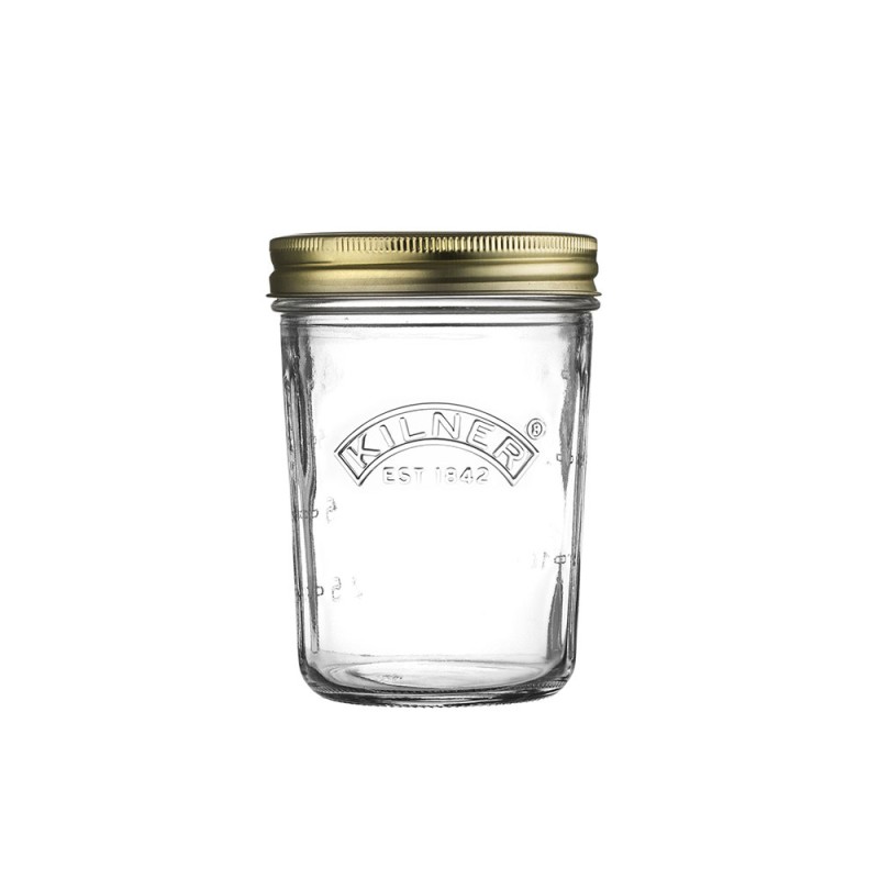 Frasco de boca ancha es ideal para conservar alimentos frescos y saludables cultivados en casa. Su sistema de tapa de dos piezas