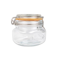 Frasco clip cuadrado de 500 ml, ideal para conservar chutneys, frutas encurtidas y almacenar alimentos secos como arroz y lentej