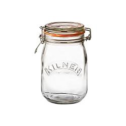 Frasco clip redondo de 2 litros, es ideal para conservar grandes cantidades de mermeladas, chutneys y almacenar alimentos secos 