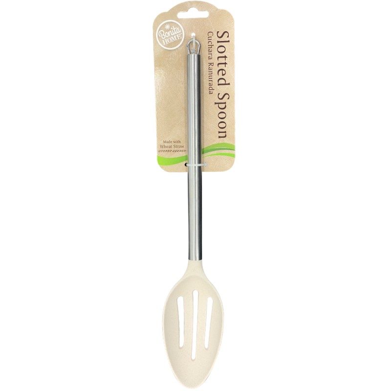 La cuchara ranurada bonita home es una herramienta práctica y ecológica, ideal para cocinar y servir alimentos. Diseñado para un