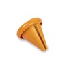 El rallador en espiral es la herramienta ideal para crear tiras decorativas y julianas con estilo. Su diseño en color naranja vi