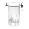 Frasco hermético redondo con textura, ideal para almacenar alimentos y mantener su frescura por más tiempo. Su diseño con textur