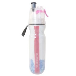 La botella con rociador es ideal para hidratarte y refrescarte al mismo tiempo. Su dispositivo de rociado en la parte superior p