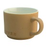Jgo 4 Tarros Porcelana 340 Ml 4 Colores Con Organi