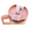 Termo Con Tapa Y Popote Rosa 1.2 L