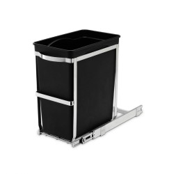 Mantenga la basura oculta dentro del gabinete. El bote de basura extraíble fácil de instalar se desliza fuera del gabinete en pi