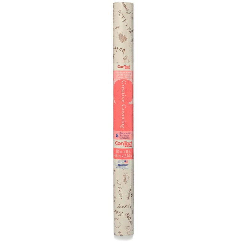 Decora estantes, cajones y superficies con un toque ingenioso con el revestimiento creativo de la marca Con-tact®®. Este elegant