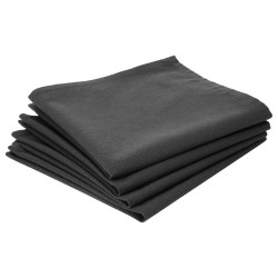 Juego De 4 Servilletas De Algodon Gris