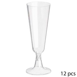 Juego De 12 Copas De Champagne Desechable Transparente