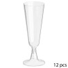 Juego De 12 Copas De Champagne Desechable Transparente