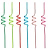 Juego De 6 Popotes De Plastico Varios Colores