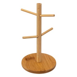 Juego De 4 Tazas Ceramica Con Base De Bambu Emma