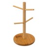 Juego De 4 Tazas Ceramica Con Base De Bambu Emma