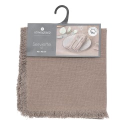 Complementa tu mesa con el set de 2 servilletas de algodón Maha gris de Atmosphera. Confeccionadas en algodón, cada servilleta m