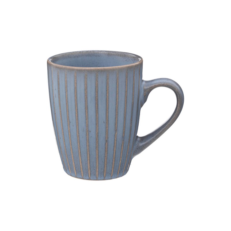 Empieza tu día con buen pie con esta taza de cerámica en color azul de la marca Secret de Gourmet. Fabricada en cerámica de alta