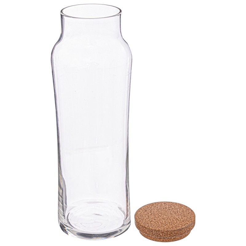 Mantén tus bebidas frescas con la botella de vidrio de 1L de Secret de Gourmet. De color transparente y fabricada en vidrio, est