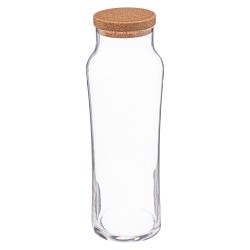 Mantén tus bebidas frescas con la botella de vidrio de 1L de Secret de Gourmet. De color transparente y fabricada en vidrio, est