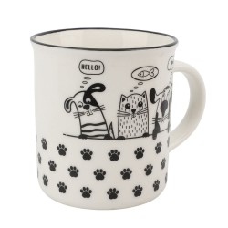 Haz que cada sorbo cuente con nuestra taza de gato. Con un diseño tierno y original, esta taza es perfecta para los amantes de l