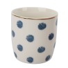 Disfruta de tus bebidas favoritas con esta taza decorada con un moderno patrón de círculos. Perfecta para un toque único en tu d