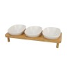 Este set de 3 botaneros es ideal para servir botanas, dips, salsas o snacks con estilo. Cada pieza encaja perfectamente en una b